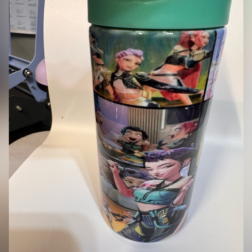 K-Pop Demon Hunter Collage Water Bottle | 12oz Stainless Steel